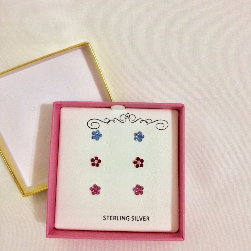 Children's Sterling Silver Flower Earrings